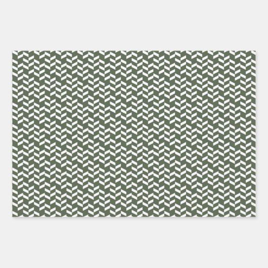 Festfarbiger Wald Moss dunkelgrün Geschenkpapier Set (Vorderseite 2)