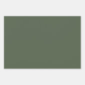 Festfarbiger Wald Moss dunkelgrün Geschenkpapier Set (Vorderseite)