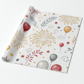 Festfeuerwerk für das neue Jahr Geschenkpapier (Ungerollt)