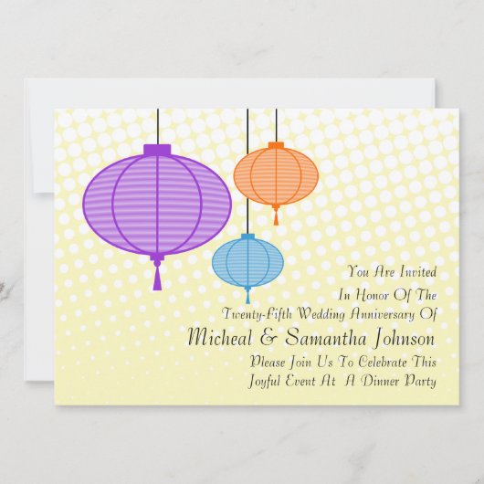 Festgartenpapier Laters Jubiläum Einladung (Vorderseite)