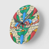 Festgehalten- Glasfenster-Wandsperre Runde Wanduhr (Winkel)