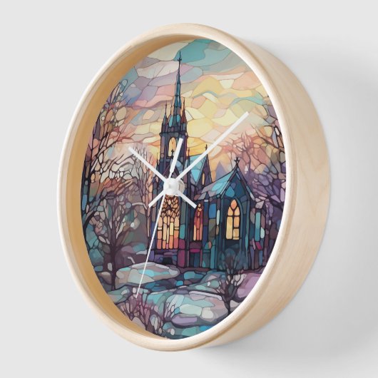 Festgehaltene Glas-Kirchenmauer Uhr (Winkel)