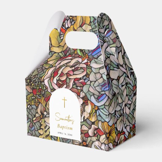 Festgehaltenes Glas Christening Taufe Gefallen Geschenkschachtel (Vorderseite)