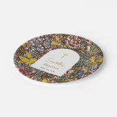 Festgehaltenes Glas Christening Taufe Gefallen Pappteller (Schrägansicht)