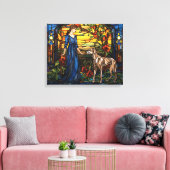 "Festgehaltenes Glas, große Däne" Leinwanddruck (Insitu (Wohnzimmer))