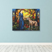 "Festgehaltenes Glas, große Däne" Leinwanddruck (Insitu (Holzboden))