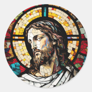 Festgehaltenes Glas Jesus Design Sticker