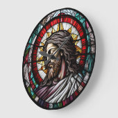 Festgehaltenes Glas Jesus Design Uhr (Winkel)