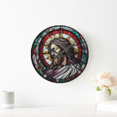 Festgehaltenes Glas Jesus Design Uhr (Zuhause)