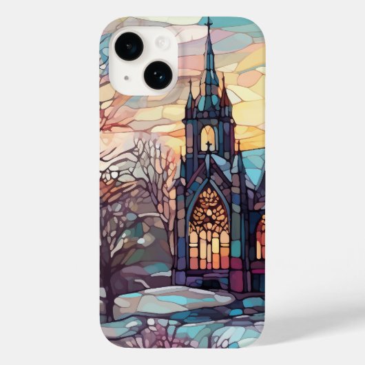 Festgehaltenes Glas Kirche iPhone 14 Selten Fall Case-Mate iPhone Hülle (Rückseite)