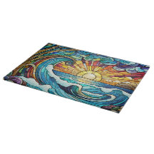 Festgehaltenes Glasmeer bei Sonnenuntergang