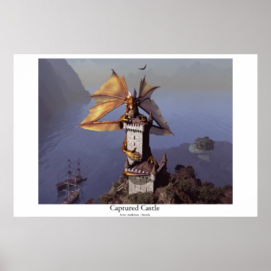 Festgehaltenes Schloss Poster (Vorne)