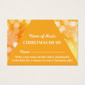 Festgelb, Weihnachten Party Raffelkarten (Vorderseite)