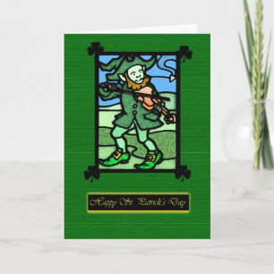 Festgelegte Glas St. Patrick's Day Card, Saint Pat Karte