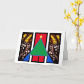 Festgelegte Glasfenster von Bruce Tunis Karte (Gelbe Blume)