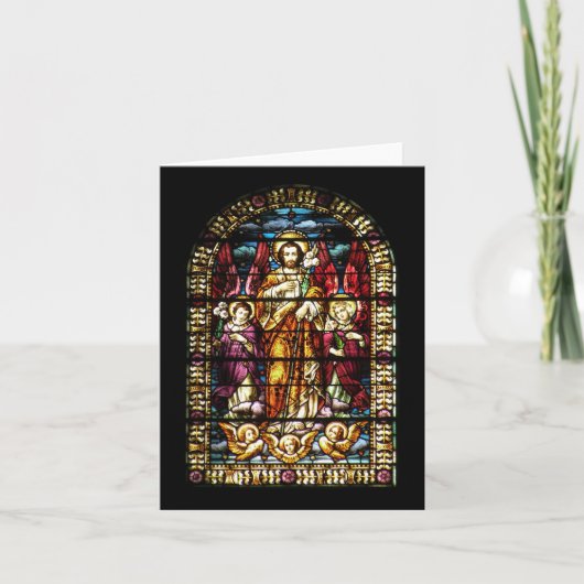 Festgelegte Glaskirche WIndow Note Card Karte (Vorderseite)