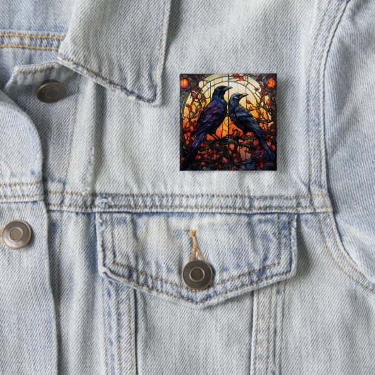 Festgelegte Glass Ravens Button (Beispiel)