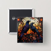 Festgelegte Glass Ravens Button (Vorne & Hinten)