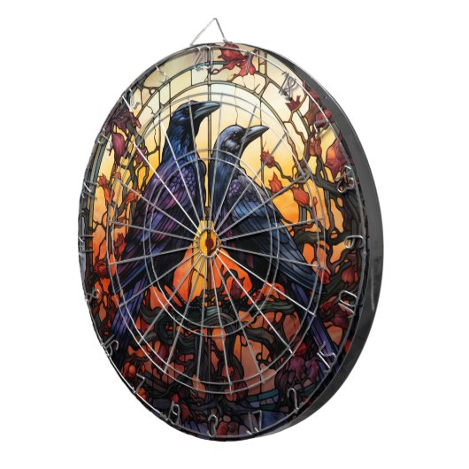 Festgelegte Glass Ravens Dartscheibe (Vorderseite rechts)