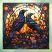 Festgelegte Glass Ravens Fensteraufkleber (Blatt 3)