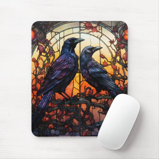 Festgelegte Glass Ravens Mousepad (Mit Mouse)