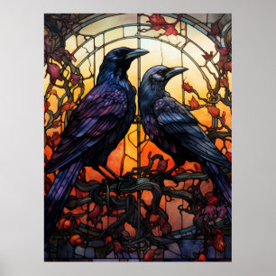 Festgelegte Glass Ravens Poster
