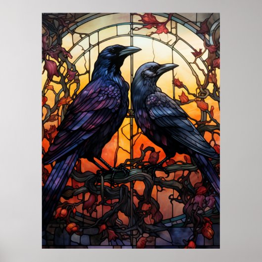 Festgelegte Glass Ravens Poster (Vorne)