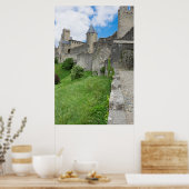 Festgelegte Mauer von Carcassonne Poster (Küche)