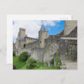 Festgelegte Mauer von Carcassonne Postkarte (Vorne/Hinten)