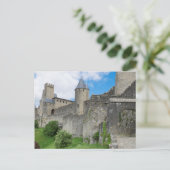Festgelegte Mauer von Carcassonne Postkarte (Stehend Vorderseite)