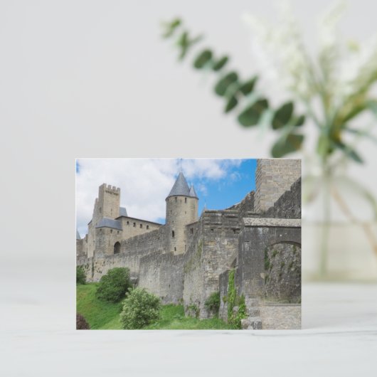 Festgelegte Mauer von Carcassonne Postkarte (Stehend Vorderseite)