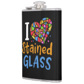 Festgelegter Glaskünstler Flachmann (Links)