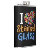 Festgelegter Glaskünstler Flachmann (Rechts)