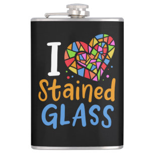 Festgelegter Glaskünstler Flachmann