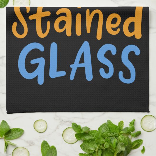 Festgelegter Glaskünstler Geschirrtuch (Gefaltet)