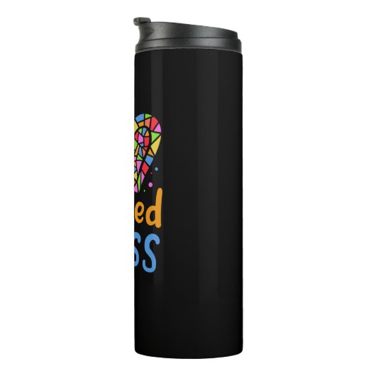 Festgelegter Glaskünstler Thermosbecher (Nach rechts gedreht)