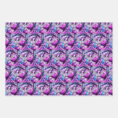 Festgelegter Glass Window Christmas Angel Geschenkpapier Set (Vorderseite 2)