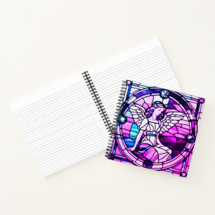 Festgelegter Glass Window Christmas Angel Notizblock