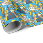 Festgelegtes Glas Heilige Masse Host und Chalice R Geschenkpapier (Rolleneckpunkt)