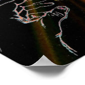 Festgelegtes Glas Windows 3-D Poster (Ecke)