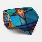 Festgelegtes Glasartwork Necktie Krawatte (Gerollt)