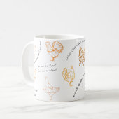 Festgenommene Entwicklungshühner Kaffeetasse (Vorderseite Links)