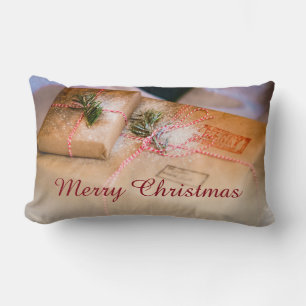 Festgeschenke als Weihnachtsmotiv Lendenkissen