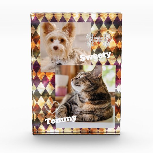 Festgestellte Glasmisty Multicolors Fotoblock (Vorderseite)