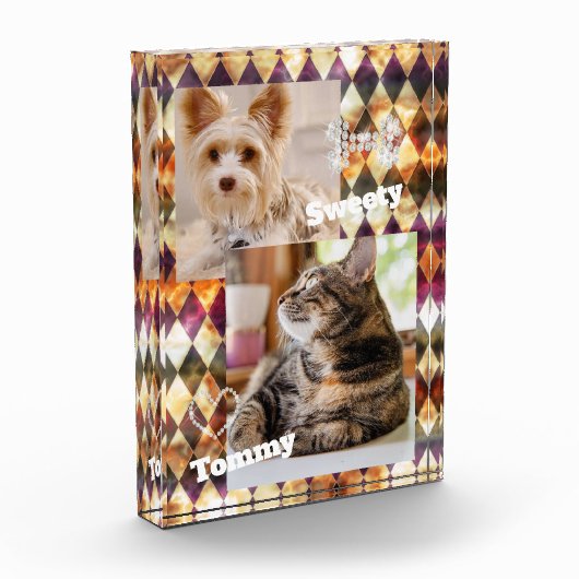 Festgestellte Glasmisty Multicolors Fotoblock (Links)