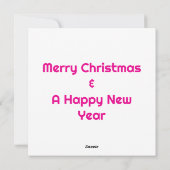 Festgestellte grauenhafte Weihnachtskatze Feiertagskarte (Rückseite)