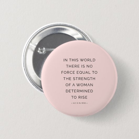 Festgestellte weibliche Inspirierend Zitate Rosa S Button (Vorne & Hinten)