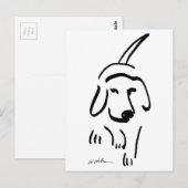 Festgestellter Beagle Postkarte (Vorne/Hinten)