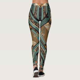 Festgestellter Glas Erde Ton Leggings