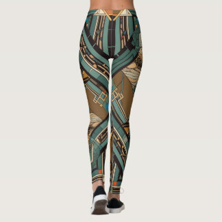 Festgestellter Glas Erde Ton Leggings